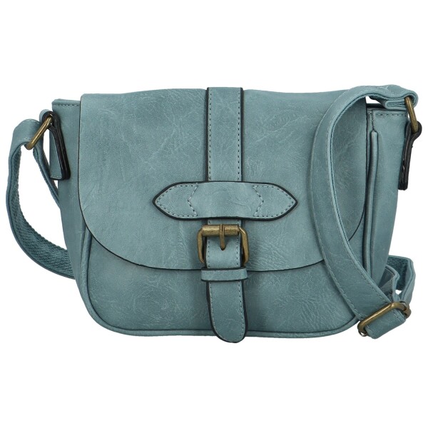 Trendy dámská koženková crossbody kabelka Arlena, džínově modrá