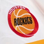 Mitchell & Ness Pánská bunda Houston Rockets NBA Script Heavyweight Satin Velikost: M