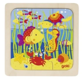 GOKI Dřevěné puzzle Pod vodou