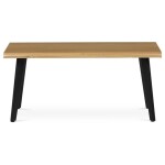 Stůl konferenční, 120x60x55 cm, MDF deska, dekor divoký dub, kov, černý lak