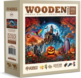 WOODEN CITY Dřevěné puzzle Halloweenská dýně