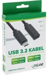 InLine USB-C černá / Prodlužovací kabel / USB 3.2 Gen 2 / 5 Gbit/s / 1 m (35771)