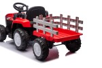 Mamido Dětský elektrický traktor s vlečkou Farm 24V 2x45W EVA kola červený