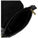 Trendy dámská koženková crossbody kabelka Divina, černá