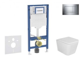 GEBERIT - Duofix Set předstěnové instalace, klozetu Arkas a sedátka softclose, tlačítko Sigma30, chrom SANI11CA1112B