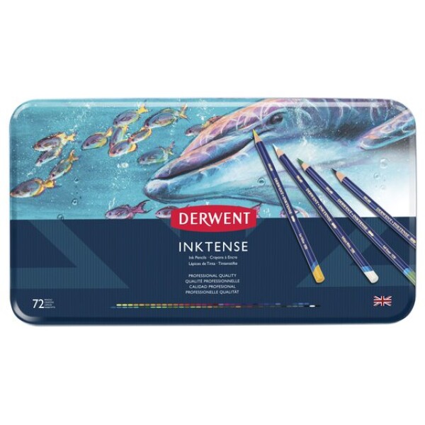 Derwent Inktense rozmývatelné pastelky sada 72 barev