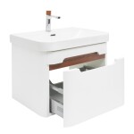 Koupelnová skříňka s umyvadlem a baterií SAT Fusion 57,5x43x45 cm bílá matná mat SATFUSION60WUBA SATFUSION60WUBA