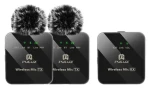 Puluz PU3154B / Bezdrátový klopový mikrofon / 2 vysílače + 1 přijímač / Bluetooth / dosah 10 m (PU3154B)