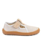 Dívčí plátěné barefoot přezůvky CANVAS T-BAR GOLD SHINE Froddo G1700439-3 - 36