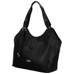 Elegantní dámská koženková kabelka na rameno Mandy, černá