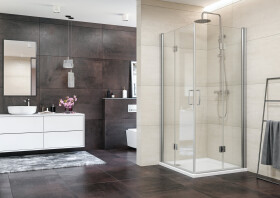 Aquatek DYNAMIC A6 90cm Sprchová zástěna čtvercová zalamovací, chrom satin