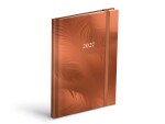 Týdenní diář 2027 MFP A5 T805 Lamino s gumkou Ornament hnědý