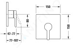 DURAVIT - C.1 Sprchová baterie pod omítku, chrom C14210009010