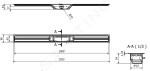 I-Drain - Linear 54 Nerezový sprchový žlab, délka 1000 mm, s hydroizolací ID4M10001X1