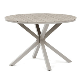 Zahradní stůl 110x110cm, hliník, polywood, béžová, AZT-S1430 CRM