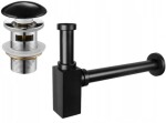 MEXEN/S - Umyvadlový sifon s výpustí click-clack s přepadem černá 7992060-75