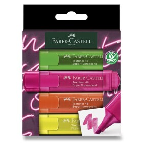 Zvýrazňovač Faber-Castell Textliner - sada Neon, 4 barvy