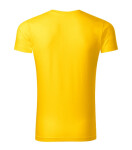 Slim Fit V-neck tričko pánské žlutá S