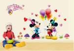 Samolepka Mickey Mouse a Minnie Velikost: 75 x 120 cm