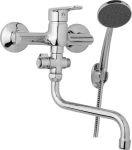 JB Sanitary Nástěnná umyvadlová a sprchová baterie FINERY, rozteč 150 mm, otočný přepínač, s příslušenstvím, trubkové ramínko 200 mm F10 37 31