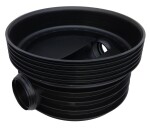 MIDAS Dno šachtové PP 600/250, přímé , bez těsnění , černé