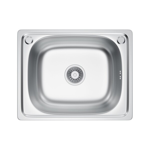 Erga HD, 1-komorový ocelový dřez 500x400x210 mm, dekor satén, ERG-MLS-HD4050S