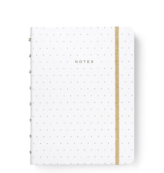 Filofax Notebook Moonlight bílá poznámkový blok A5