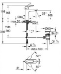 GROHE - BauEdge Umyvadlová baterie s výpustí, chrom 23758000