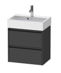DURAVIT - Ketho.2 Umyvadlová skříňka 55x58x39 cm, 2 zásuvky, grafit mat K25273049490000