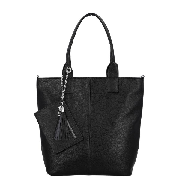 Elegantní shopper kabelka na rameno Darcia, černá
