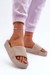 Dámské žabky na platformě z semiše Big Star NN274A671 béžové 41