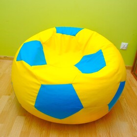 FRONTI Sedací vak - míč 80 cm - žlutá + světlemodrá