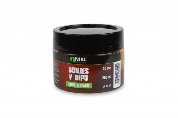 Nikl Boilies v dipu Chilli & Peach 250g - 24mm,Nikl Boilies v dipu Chilli & Peach 250g - 24mm