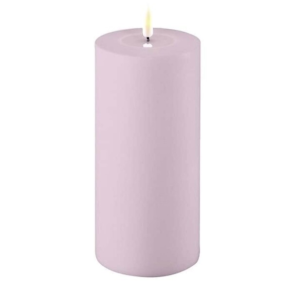 DeluxeHomeart Venkovní LED svíčka Dusty Pink 20 cm, růžová barva, fialová barva, plast