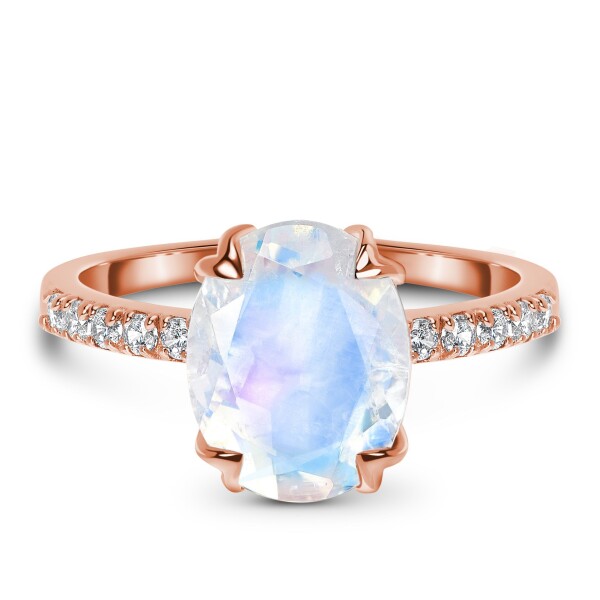 Emporial prsten 14k zlato Vermeil GU-DR10789R-ROSEGOLD-MOONSTONE-TOPAZ Velikost: 10 (EU: 61-63)