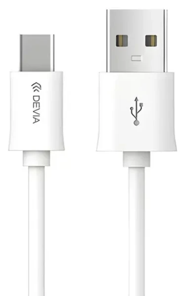 Devia Smart Series bílá / Kabel / USB-A - USB-C / 1 m (6952897993405)