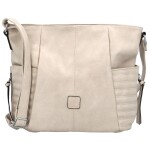 Trendy dámská koženková crossbody kabelka, Lisana, krémová