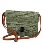 Dámská pletená crossbody kabelka Olive Boho, zelená