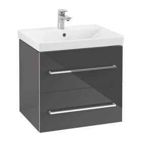 VILLEROY & BOCH - Avento Umyvadlová skříňka, 58x51x45 cm, 2 zásuvky, Crystal Grey A88900B1