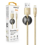 Aligator Datový kabel PREMIUM 2A / Lightning 2m zlatý (DATKP23)