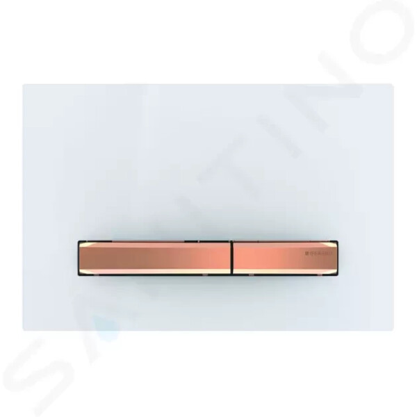 GEBERIT - Sigma50 Ovládací tlačítko splachování, bílá/červené zlato 115.670.11.2