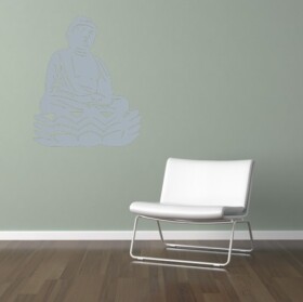 Samolepka Buddha Barva: šedá, Velikost: 100 x 75 cm