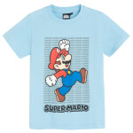 Tričko s krátkým rukávem Super Mario -světle modré - 98 LIGHT BLUE