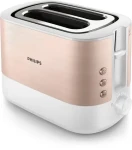 Philips Viva Collection HD2638/11 růžové zlato, bílá / Topinkovač / 950 W / 7 úrovní / rozmrazování / aut. vypnutí (HD2638/11)