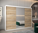 Šatní skříň Abi V2 Barva korpusu: Dub Sonoma, Rozměry: 200 cm, Dveře: Dub sonoma