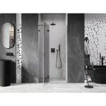 MEXEN/S - Lunar L sprchové dveře křídlové levé 115 cm, transparent, grafit metal 834L-115-000-95-00-L