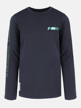 Dětské tričko s dlouhým rukávem Volcano Kids's Regular Silhouette Longsleeved Top L-Burn Junior B17345-W22 námořnická modrá