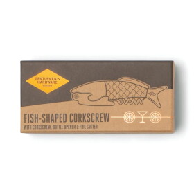 GENTLEMEN'S HARDWARE Kapesní otvírák na lahve Fish Shaped – 3v1, hnědá barva, kov