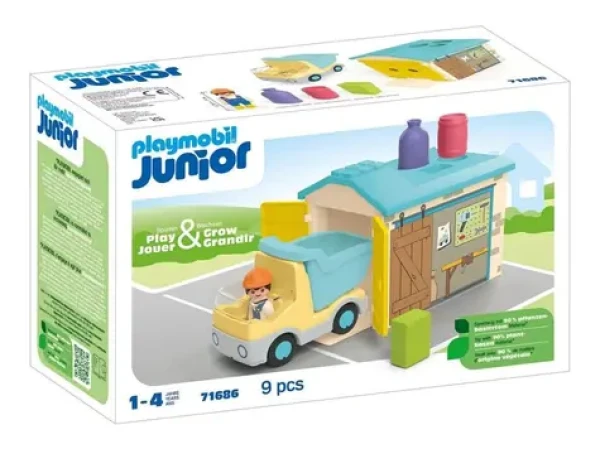 Playmobil® Junior 71686 Vyklápěcí auto s garáží