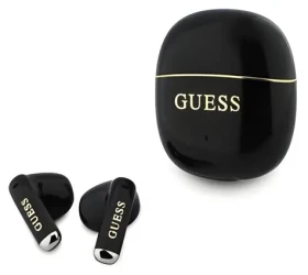 Guess Gold Line Glossy Classic Logo TWS černá / Bezdrátová sluchátka / Do uší (57983130964)